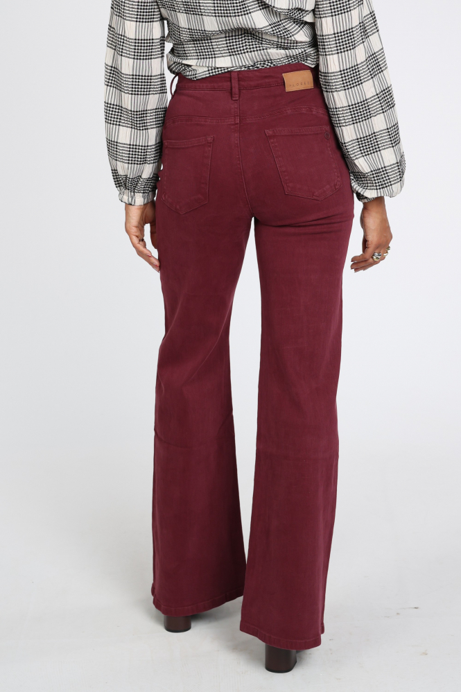 Florez ana flared pocket cr0103 Jeans Rood