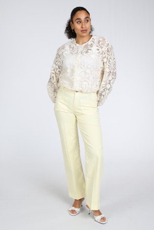 Rosner Audrey Wide Leg Pocket  Geel