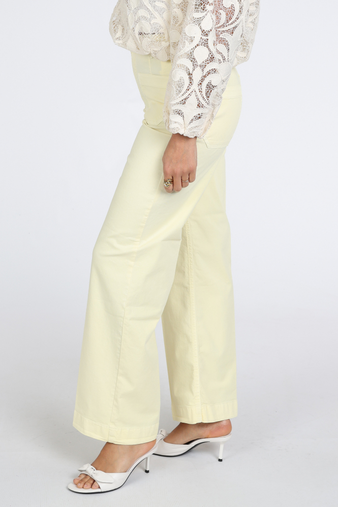 Rosner Audrey Wide Leg Pocket  Jeans Geel