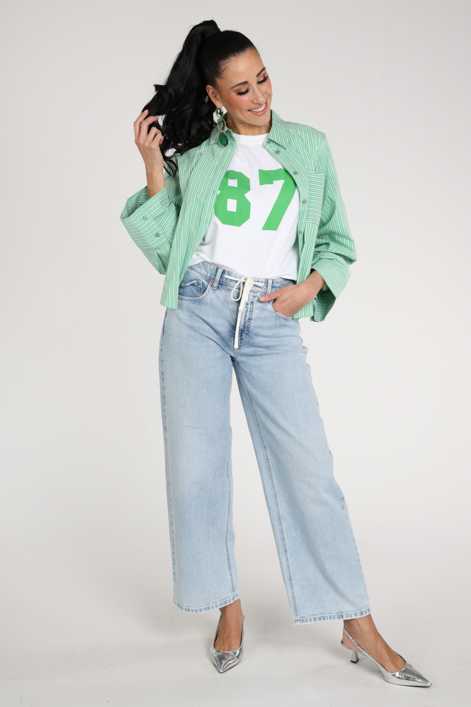 Cambio Baggy 9103012100 Jeans Blauw