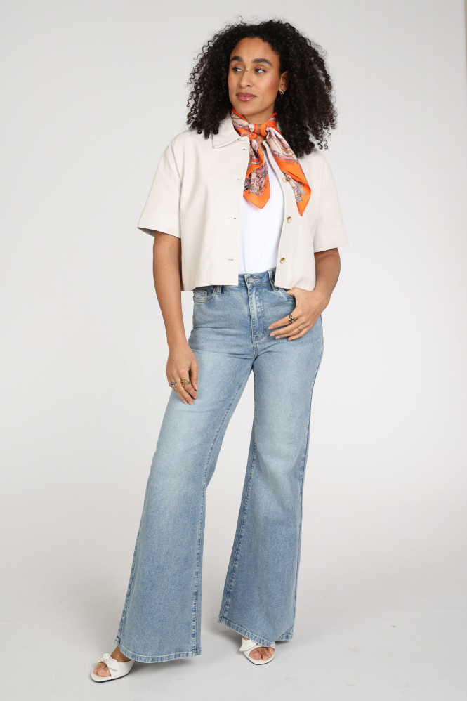 Florez ana flared Jeans Blauw