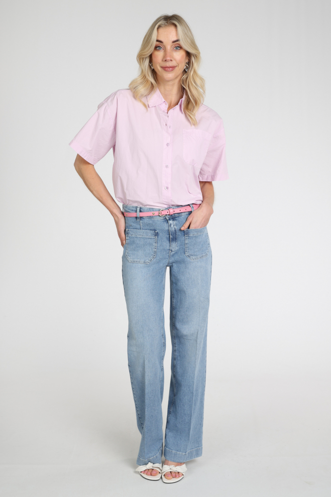 Rosner Audrey wide leg pocket Jeans Blauw