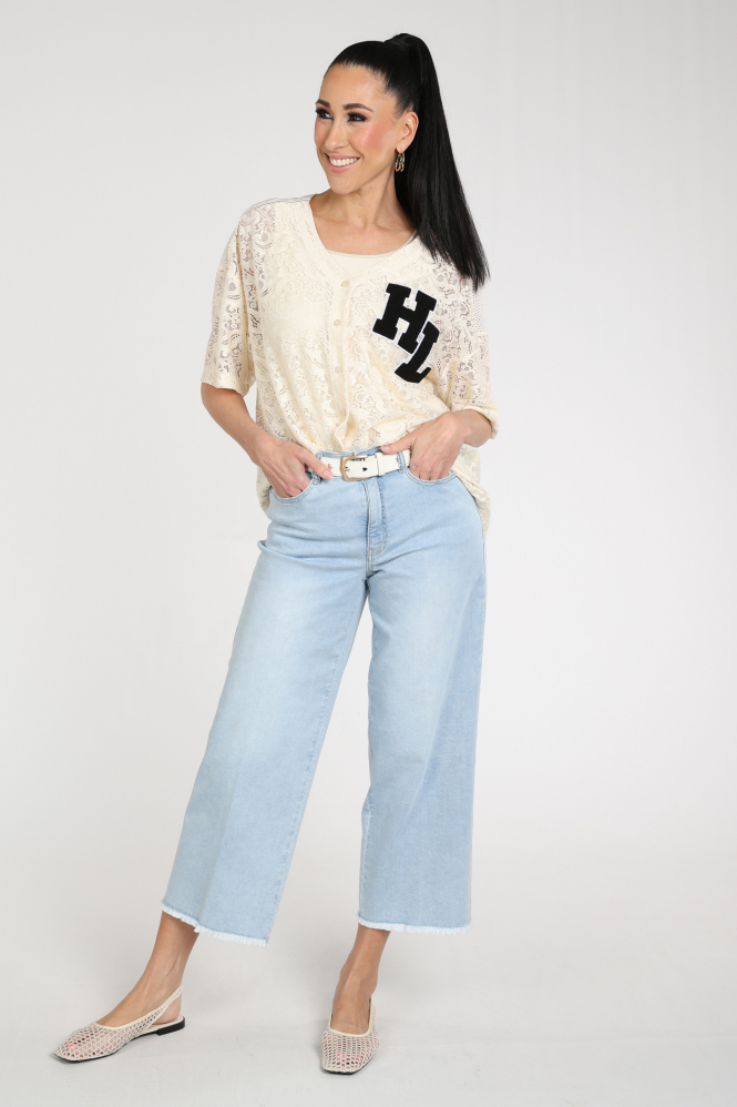 Mac Dream Wide Jeans Blauw