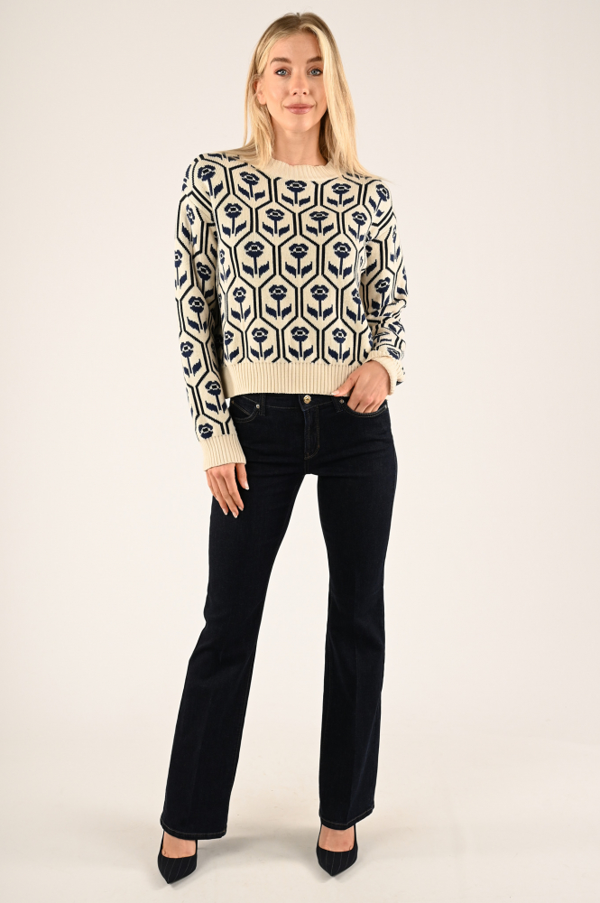 Cambio Paris flared HR Jeans Blauw