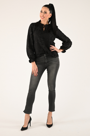 NickJean Kathy Jeans Split Grijs