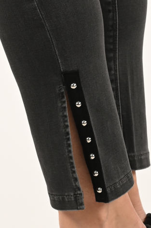 NickJean Kathy Jeans Split Grijs
