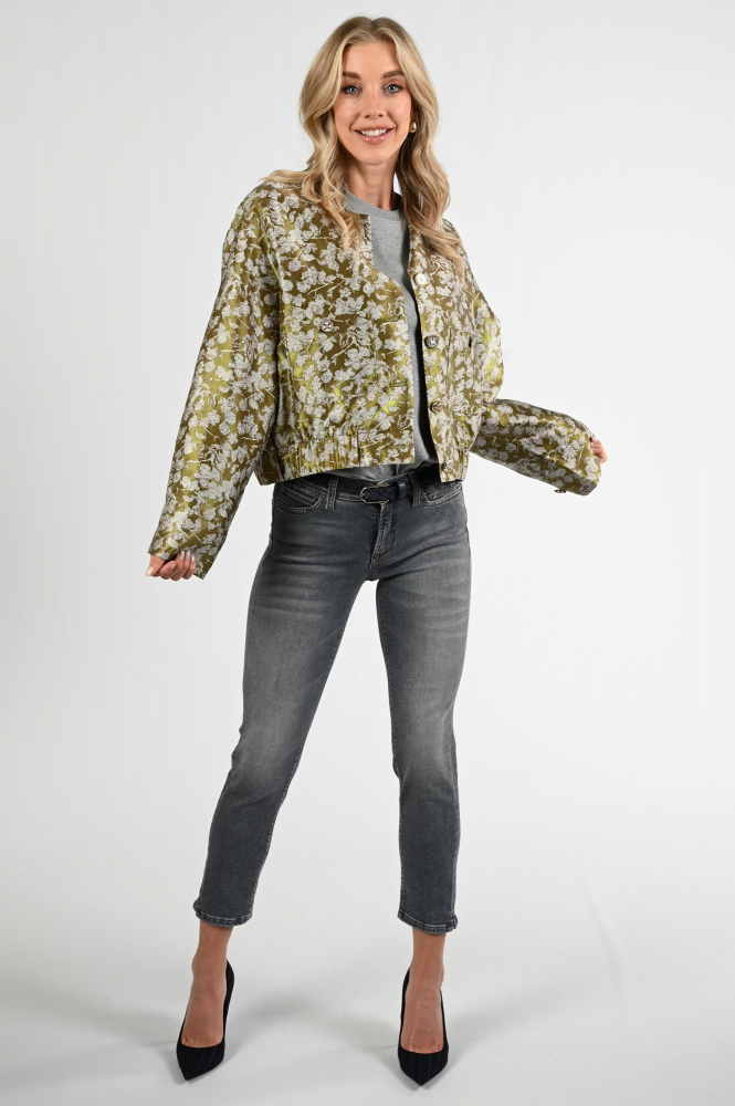 Cambio Piper strass Jeans Grijs