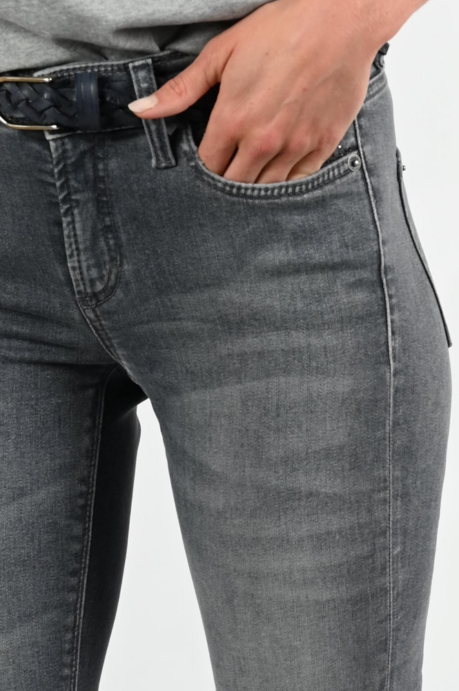 Cambio Piper strass Jeans Grijs