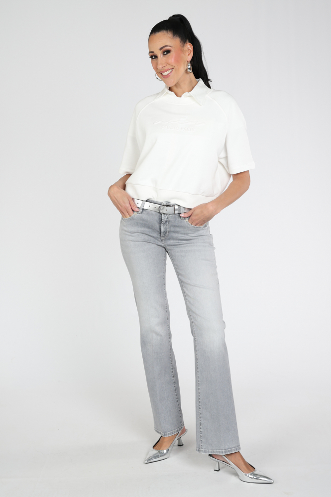 Cambio paris flared 9221 Jeans Grijs