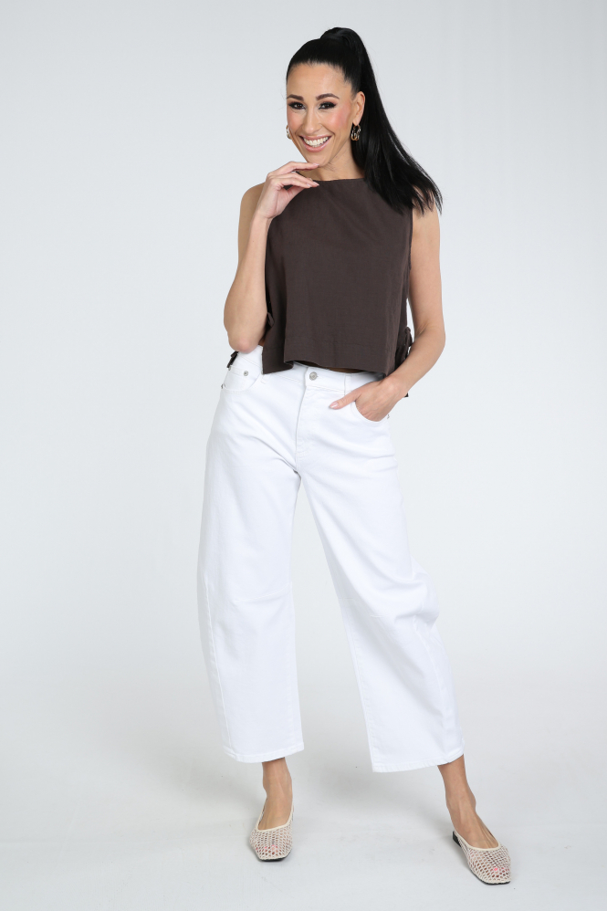 Mac Dakota barrel Jeans Wit