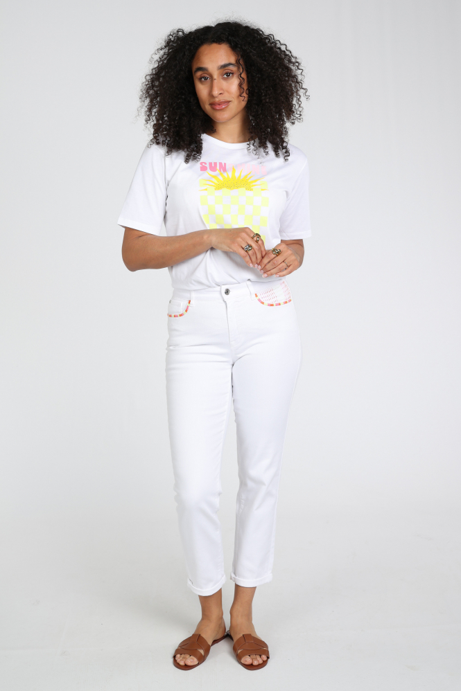 Marc Cain AS 82.26 D15 Jeans Wit