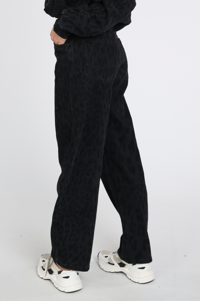 Florez elva jeans cr0779 Coloured jeans Zwart