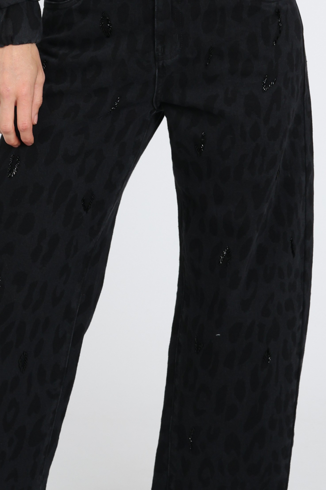 Florez elva jeans cr0779 Coloured jeans Zwart