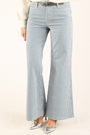 By-Bar Femme stripe pant Blauw