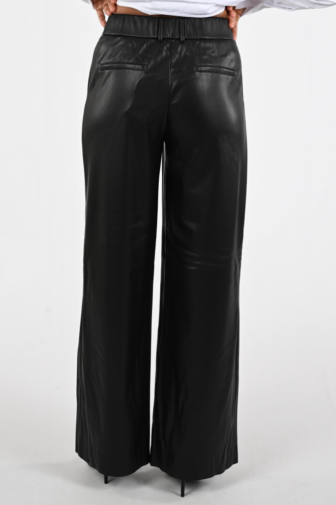 WithBlack Bjork vegan pants Leren broek Zwart