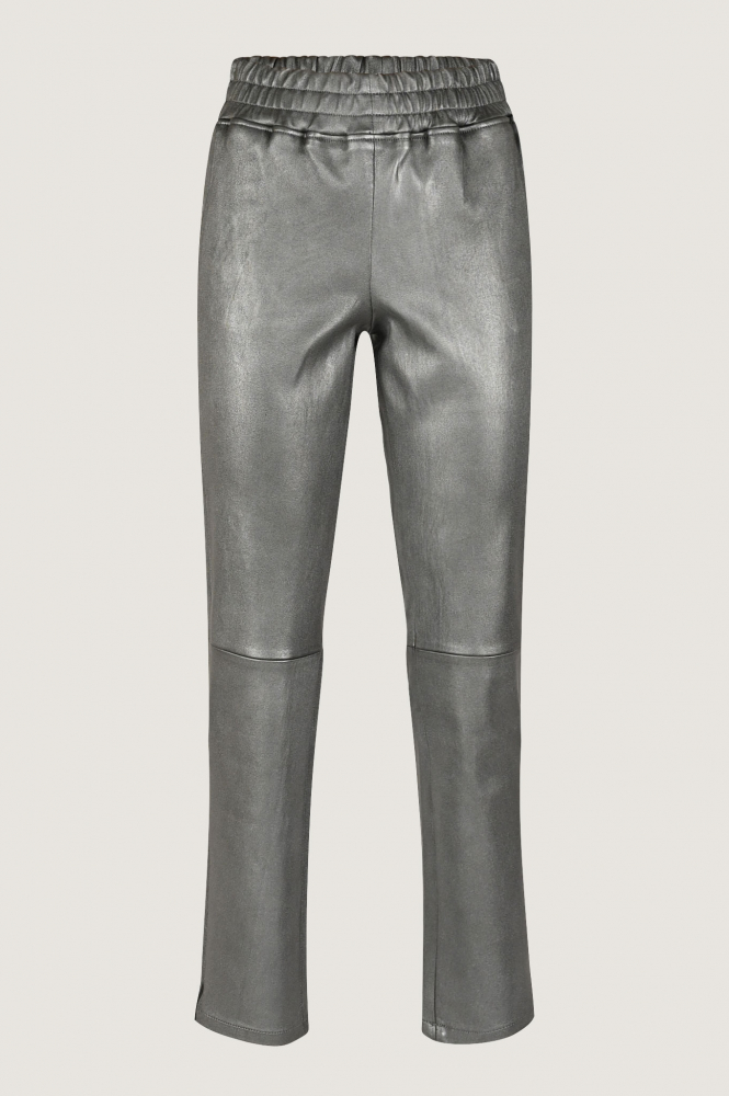 STUDIO AR by ARMA Noa stretch Leren broek Grijs