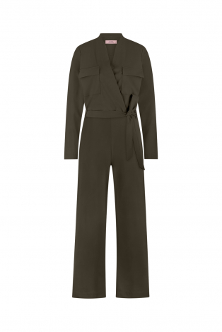 L.O.E.S. by Studio Anneloes Nadia pocket jumpsui Groen