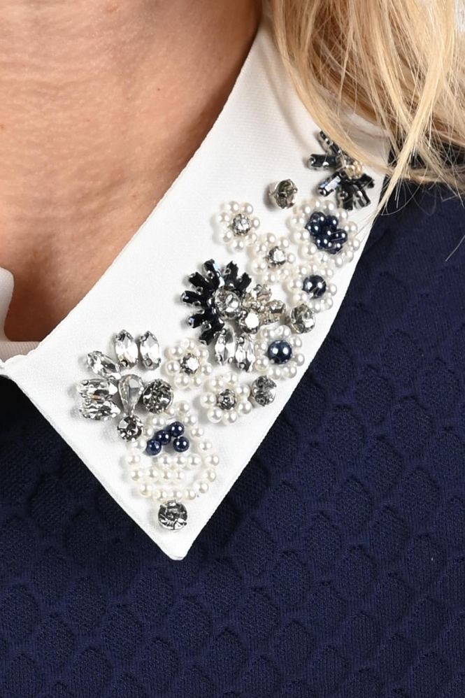 Aimée the label collar Sjaal Wit