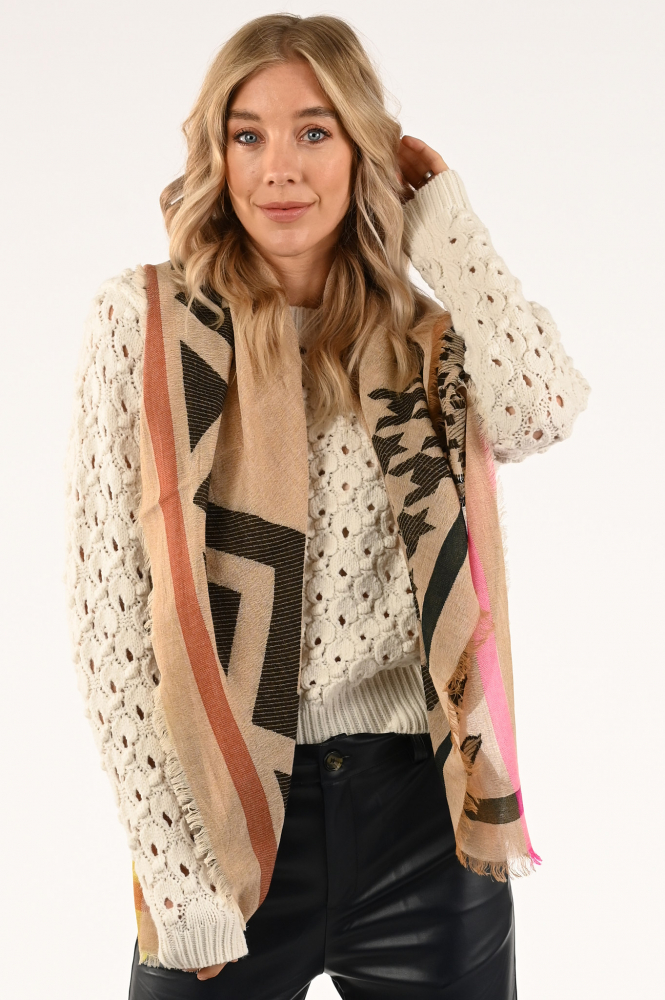 Fraas 658098 Sjaal Beige
