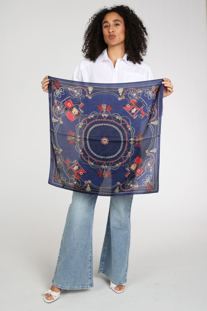 Ornella shawl Sjaal Blauw