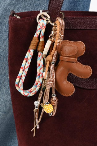 Ornella sleutelhanger Bruin