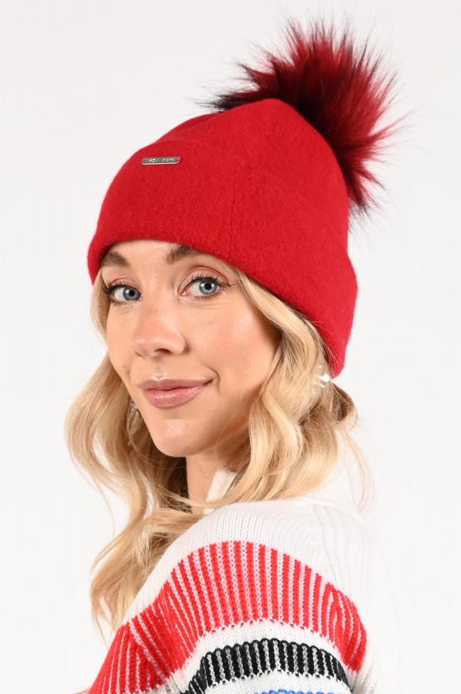 Marc Cain ZS H2.07 Z42 Hoed/Muts Rood