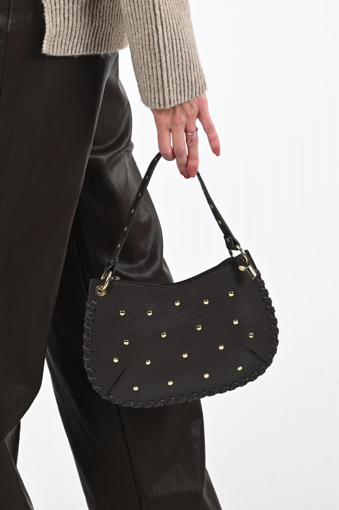 Ornella leder tas Tas Bruin