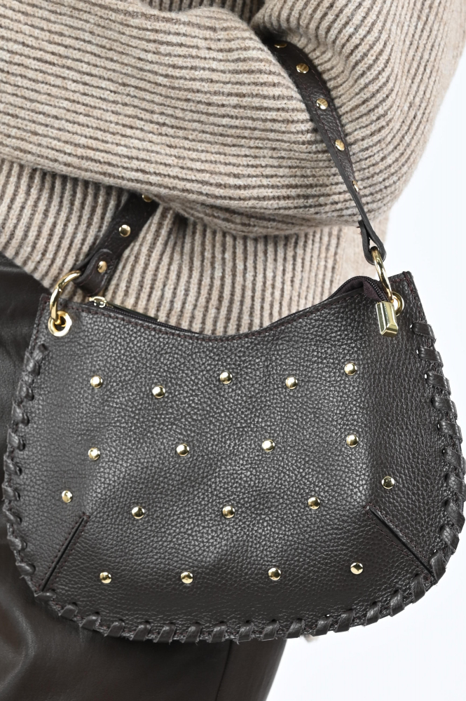 Ornella leder tas Tas Bruin