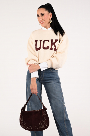 Ornella leder tas Rood