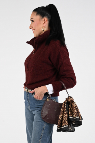 Ornella leder tas Paars