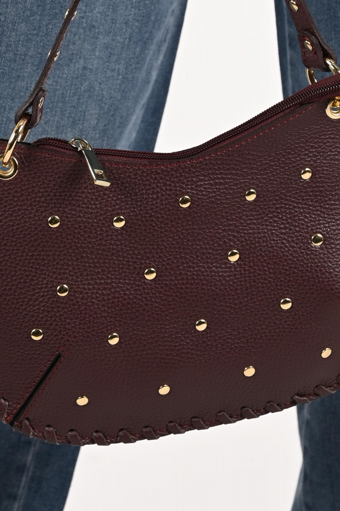 Ornella leder tas Tas Paars