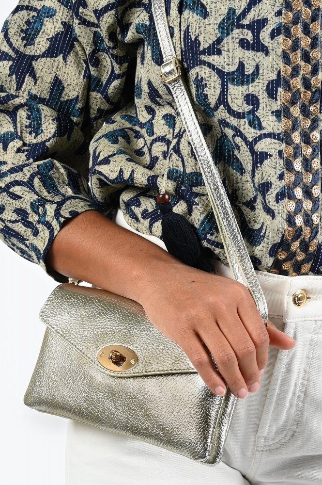 Ornella leder tas Tas Geel